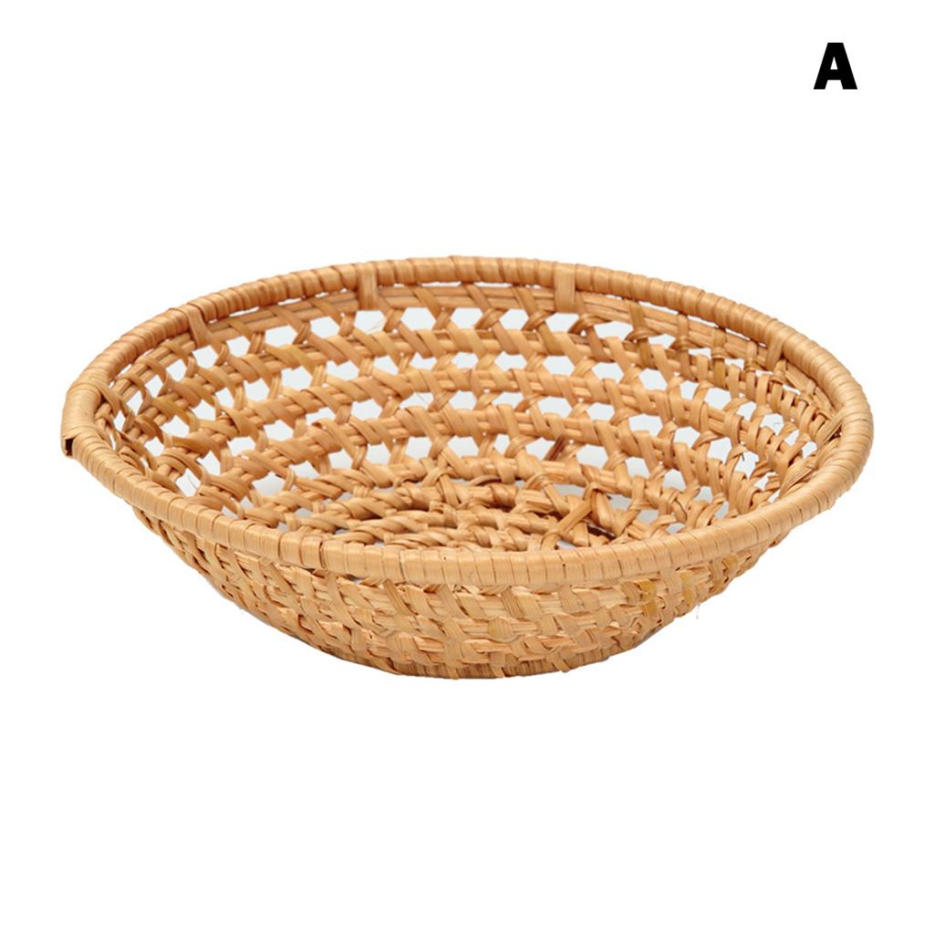 Плетеная корзина из ротанга ручной работы для фруктов, торта, хлеба, еды, подноса для закусок, для званых ужинов, контейнера для кофе и завтрака