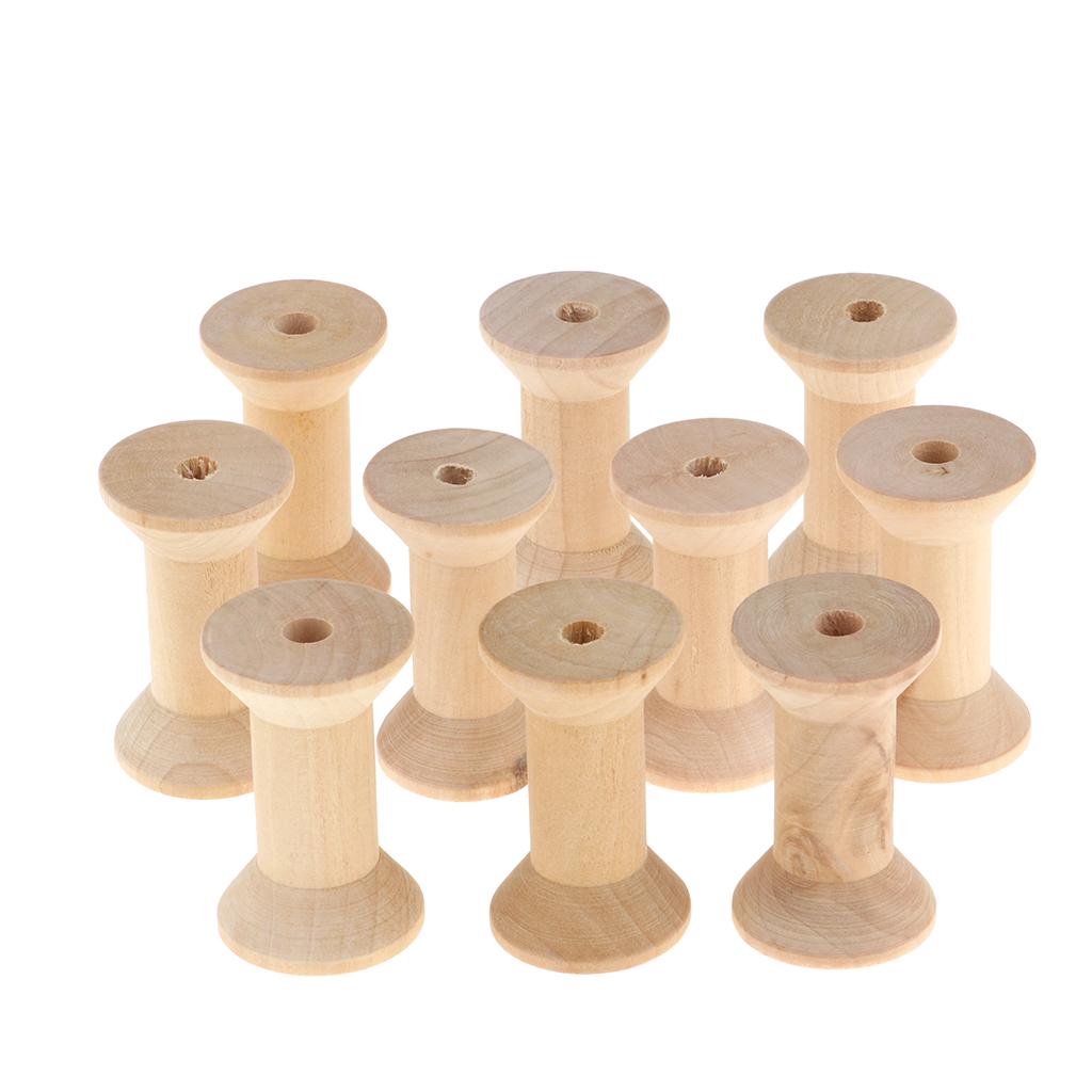 10 шт., деревянная катушка, пустые винтажные роликовые катушки «сделай сам», для шитья, поделки, проволока A