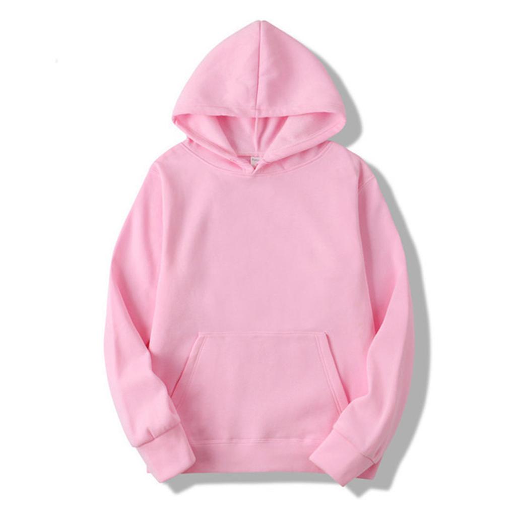 Women Mens Solid Color Drawstring Hooded Sweatshirt Pullover Hoodies Causal Long Sleeve Top Undershirt