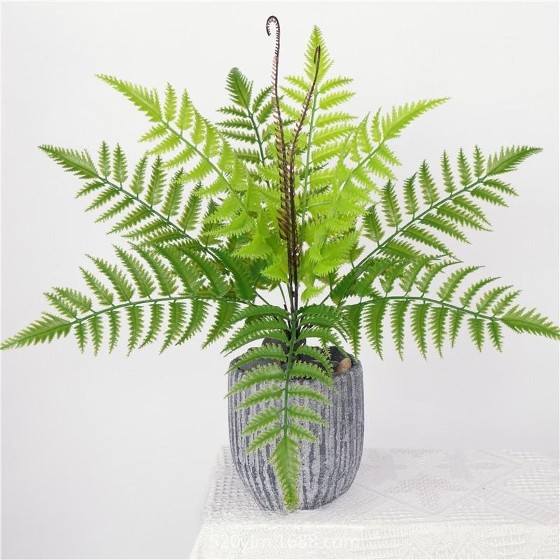 Faux Greenery Wall Panel Featuring 9head Iron Tree And Ferns For Home Indoor Decor