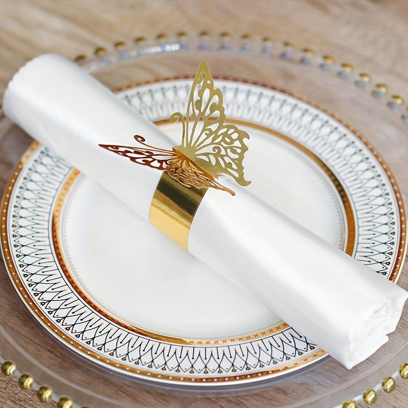 Кольца для салфеток в виде бабочки, многоразовый свадебный стол, декоративная подставка для бумажных салфеток, декоративная пряжка для полотенец, лазерная резка, держатель для бумажных салфеток из фольги