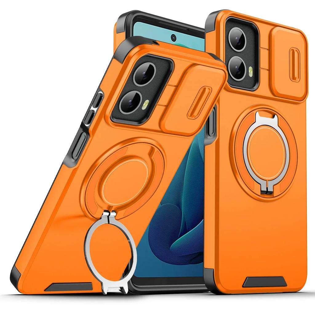 Бронированный магнитный чехол-держатель для Motorola Moto G Stylus 5G GPlay 5G G5G GPower 5G 2024, с защитой камеры-слайдера, противоударный чехол