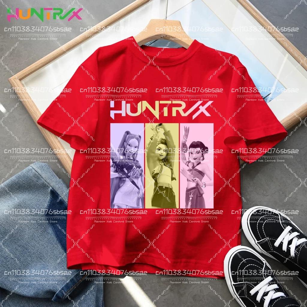 Children's Clothing KPop Demon Hunters Fashion Casual Tops O-Neck Short Sleeve Girls Boys K-Pop Demon Hunters Fans Gift T-shirt