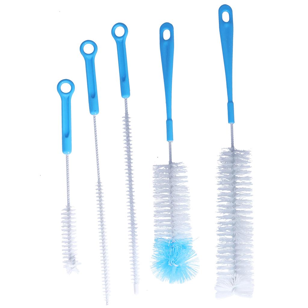 Щетка для чистки бутылок с водой, 5 шт., длинная ручка, щетка для чистки бутылок с узким горлышком, детских бутылочек для кофе