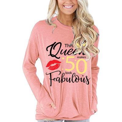 Эта королева 50-х выглядит потрясающе, футболка с принтом для женщин, забавные графические футболки, подарок маме на 50-летие, топы, модная футболка с сексуальными губами