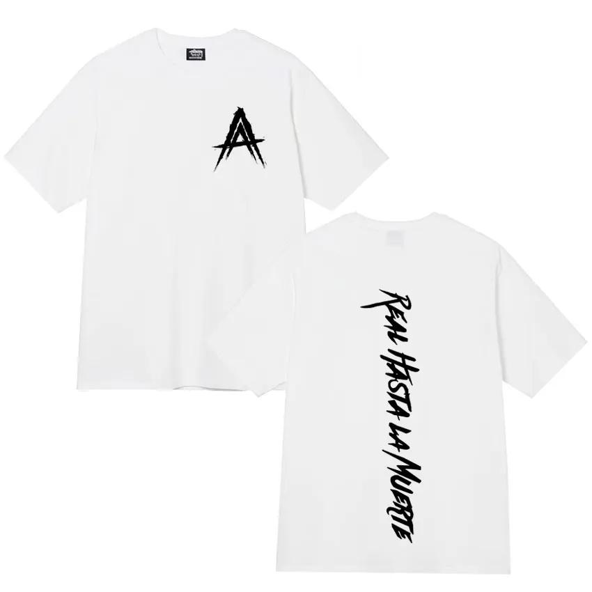 Футболка рэпера Anuel AA Real Hasta La Muerte, модная футболка Харадзюку с коротким рукавом, мужская и женская, высококачественные спортивные футболки