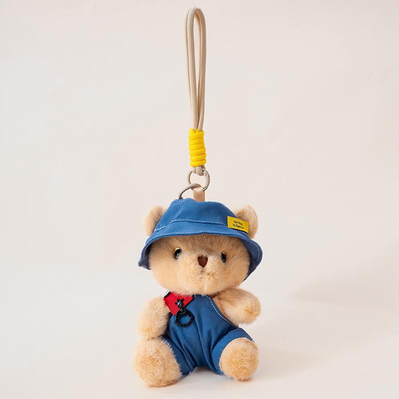 Bear The In Clothes Plush Toy With Hanging Loop Girls Gift School Bag Accessory