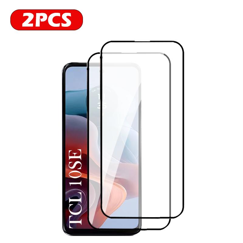 2pcs Full Coverage Tempered Glass For TCL 10 20 30 40 SE 5g Screen Protector For TCL 408 406 305 20 30 E 40 XE XL 20B 20E 20Y