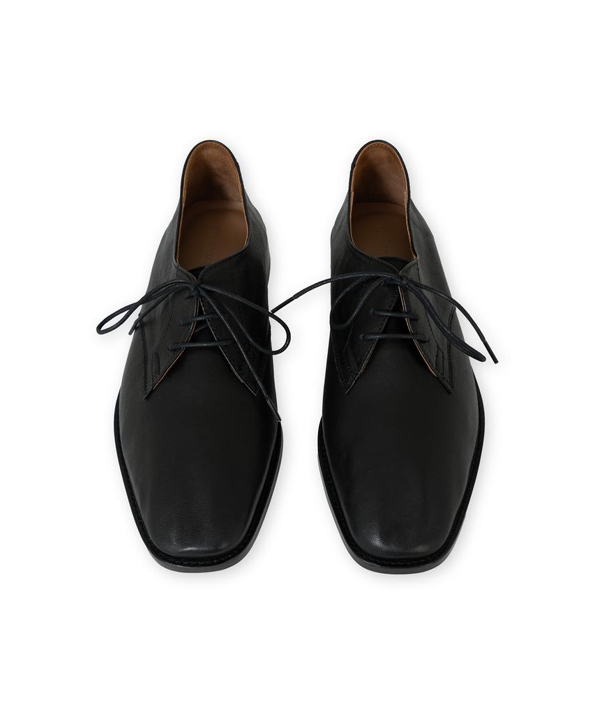 Brownyard Napa Leather Derby Shoes, Black