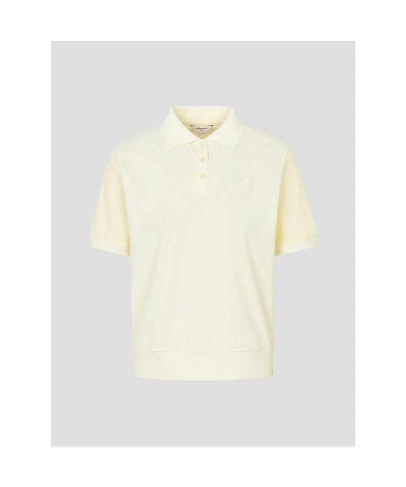 BEANPOLE GOLF Women'S Logo Perforated Collar Short Sleeve T-Shirt - Lemon