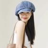 Denim Cotton Newsboy Hat Baker Boy Beret Flat Caps Womens Ladies Octagonal Hat