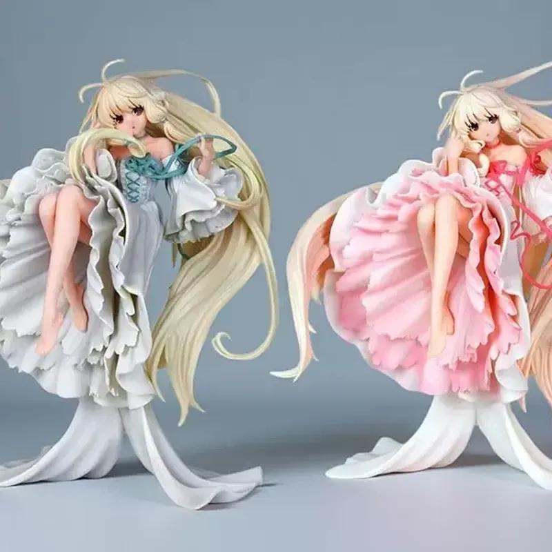 25см Аниме Фигурка Chobits Чи Фигурка Действия Белое Розовое Платье Элегантная Эрруда ПВХ Статуя Настольное Украшение Коллекционная Модель Игрушка Подарок