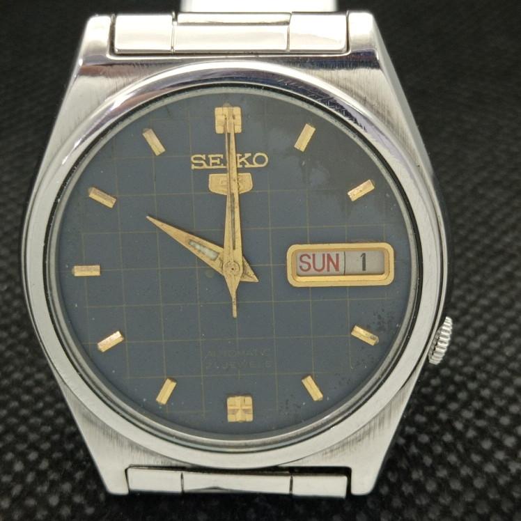 USED VINTAGE SEIKO 5 AUTO 7019A JAPAN MENS ORIGINAL DIAL WATCH 621b-a413591-2 SKU621b-a413591