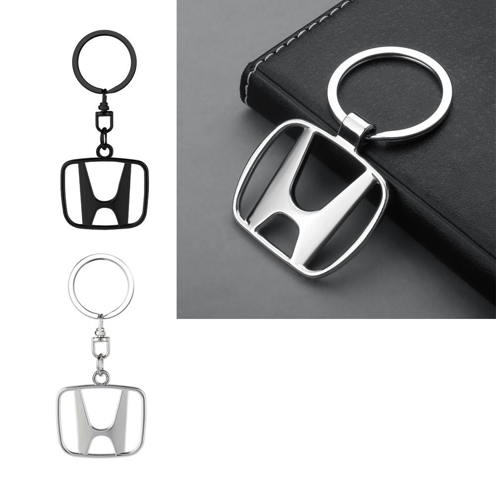 Metal Car Keychain Emblem Pendant Key Chain Keyring For Honda Civic Fit Jazz Accord Pilot CRV Odyssey Passport City Accessories DE6