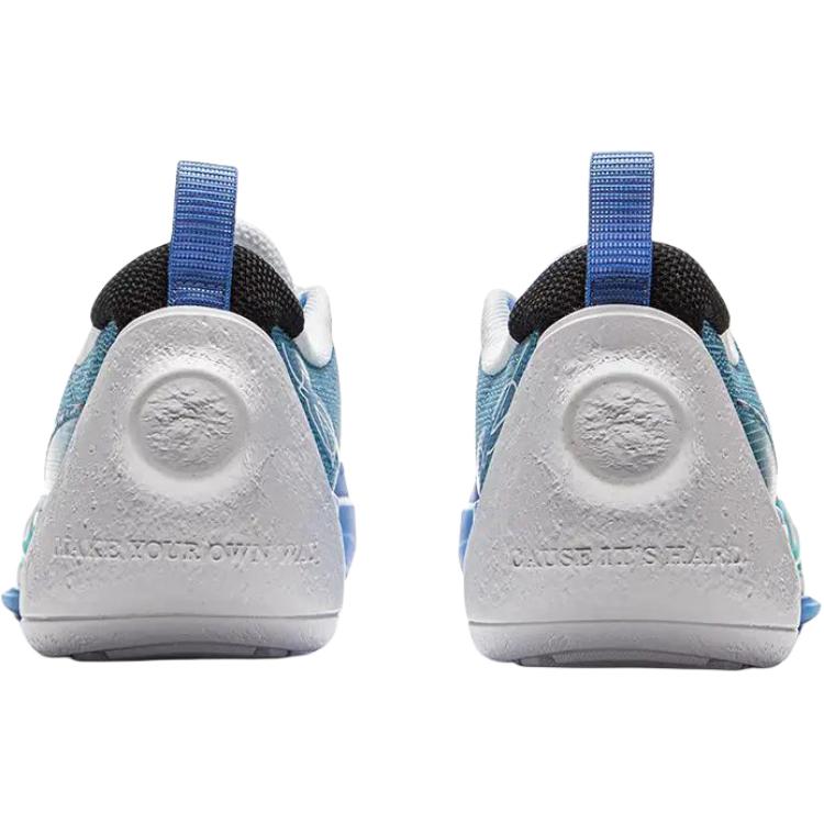 Li Ning YOUNG All City 12 V2 Нескользящие Низкие Баскетбольные Кроссовки Бирюзово-синие Подростковые YKBV048-1