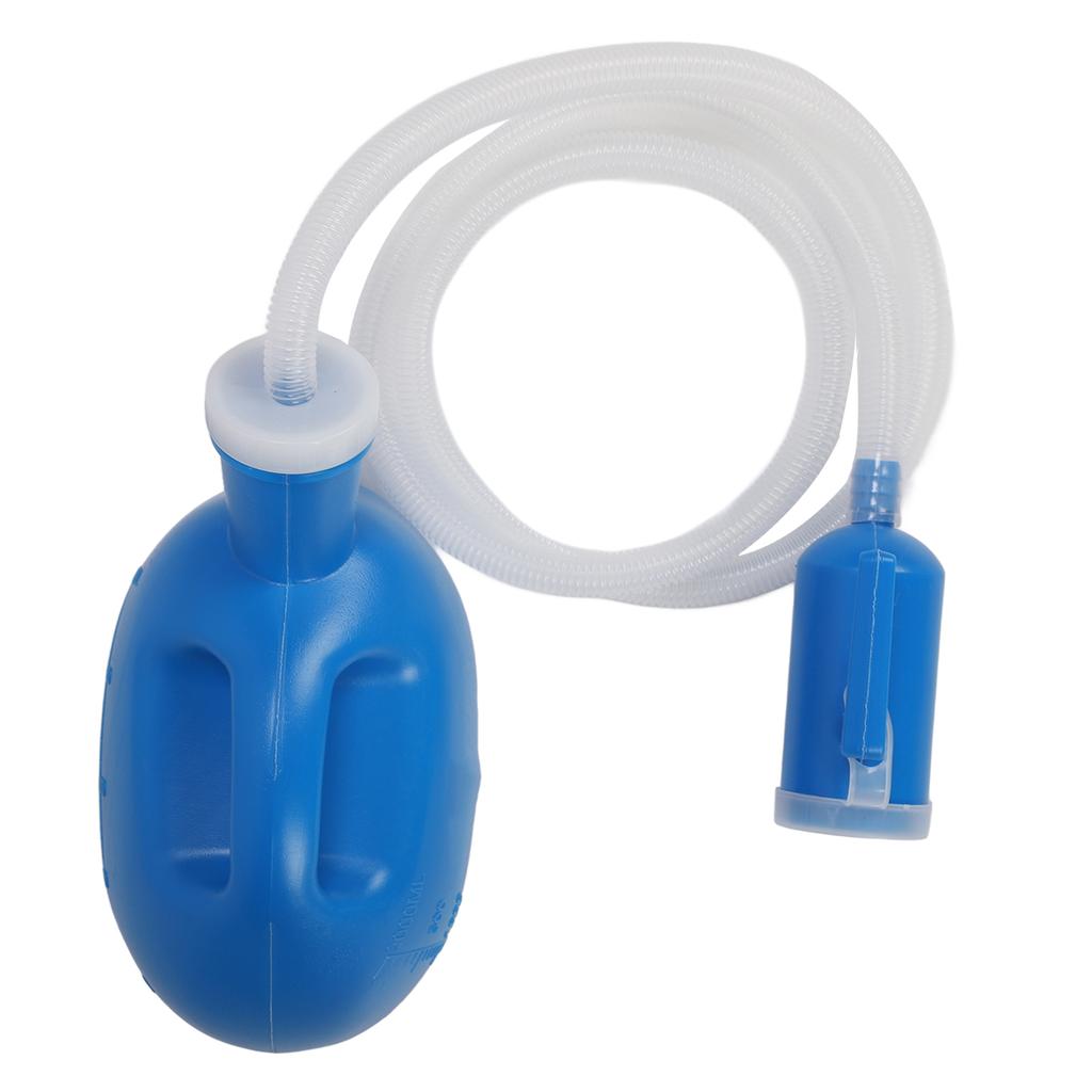 Мужской писсуар 2000 мл, бутылка для мочи большой емкости с защитой от разлива для лежачих пациентов, синий цвет