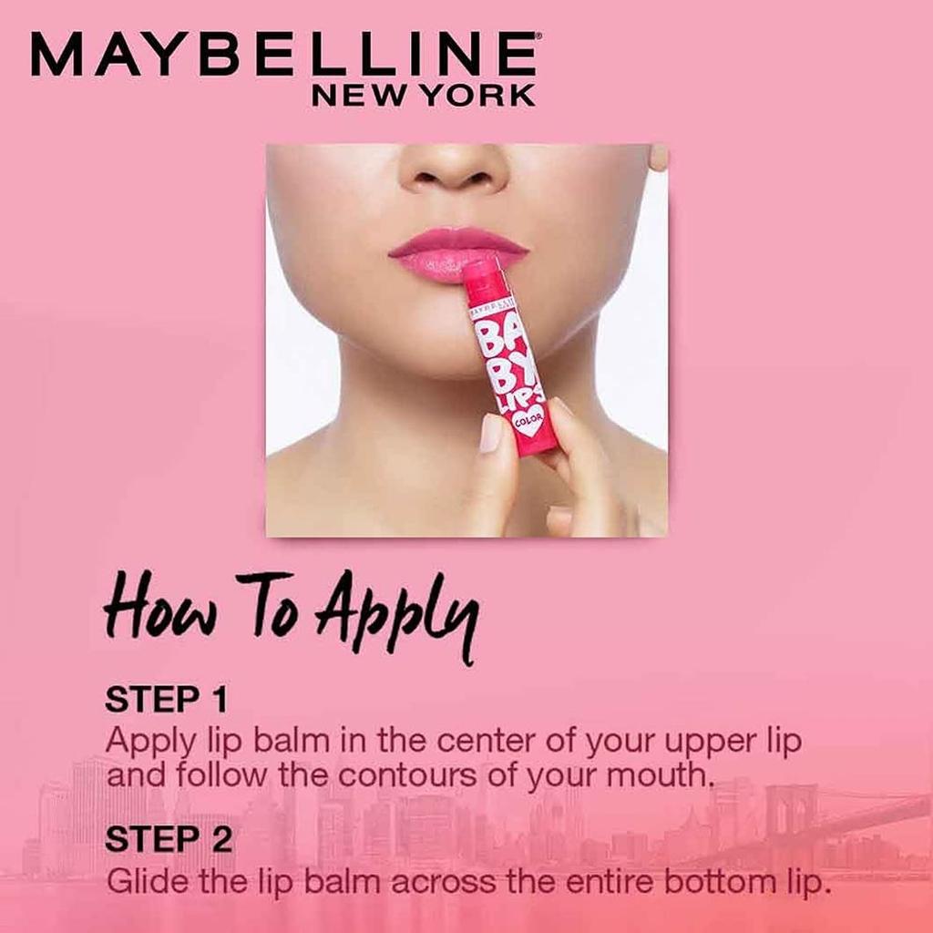Maybelline New York Baby Lips Розовый Лолита Бальзам для губ с SPF 20 Солнцезащитный Увлажняющий Ухаживающий Стик для губ Для мягких губ 4 г Упаковка 1 шт.
