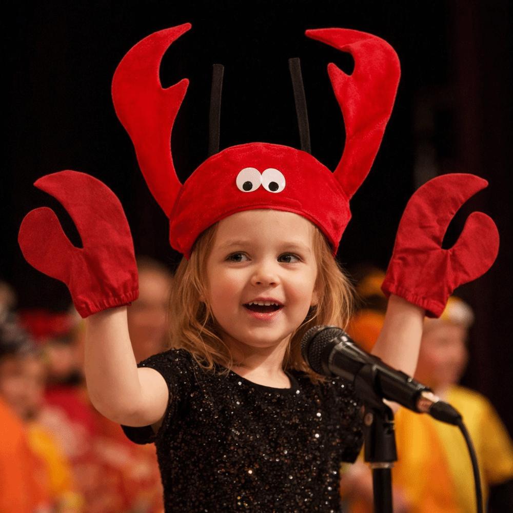Cute Red Lobster Hat Cartoon Animal Headgear Funny Crab Hat Cosplay Event