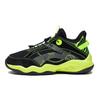 LiNing Rebound Shock Absorption Basketball Shoes Kids Sneakers Black Green YKBS052-7