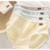 Женское нижнее белье, простые однотонные хлопковые трусы для лета, тонкие дышащие трусики со средней талией
