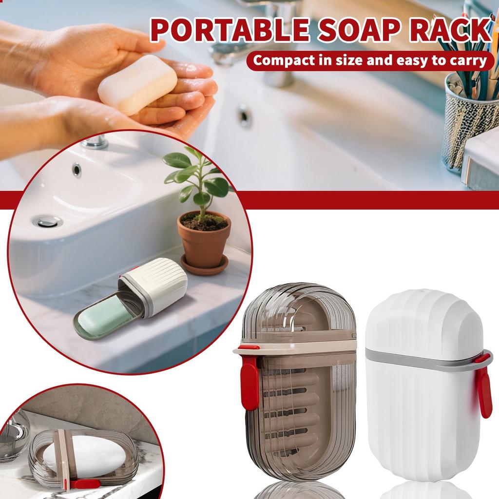 Дорожная мыльница Маленькая Портативная Многофункциональная Двухслойная Герметичная Дорожная Мыльница с Крышкой