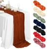 Table Runner Protective Tablecloth Eco-friendly Dirt-resistant Waterproof Handmade Extra-Long Dining Table Cover Party Decoration