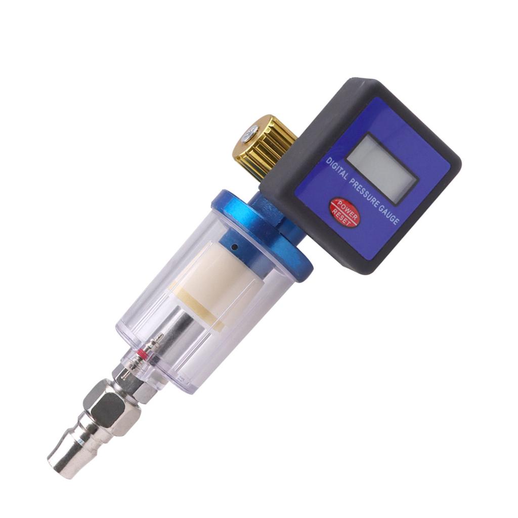 Цифровой регулятор воздушного компрессора, измеритель управления с манометром, подходящий для распылительных пистолетов, резьба 1/4 дюйма, сепаратор масла и воды