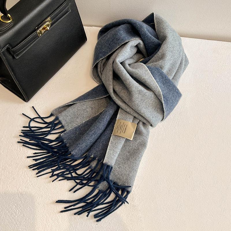 Pure Wool Scarf Men's High-end Winter Men's Scarf Men's