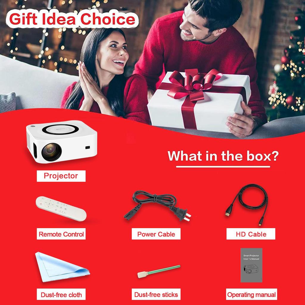 2025 Vivicine Y9 Android 11 Portable 5G WIFI Smart Home 1080P Projector