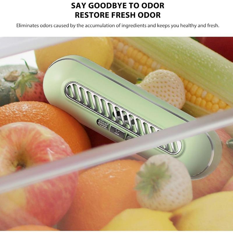 Refrigerator Deodorizer - 1200mAh USB Rechargeable Portable Anti-Freeze Air Purifier for Fridge, Closet, Shoe Cabinet, and Car