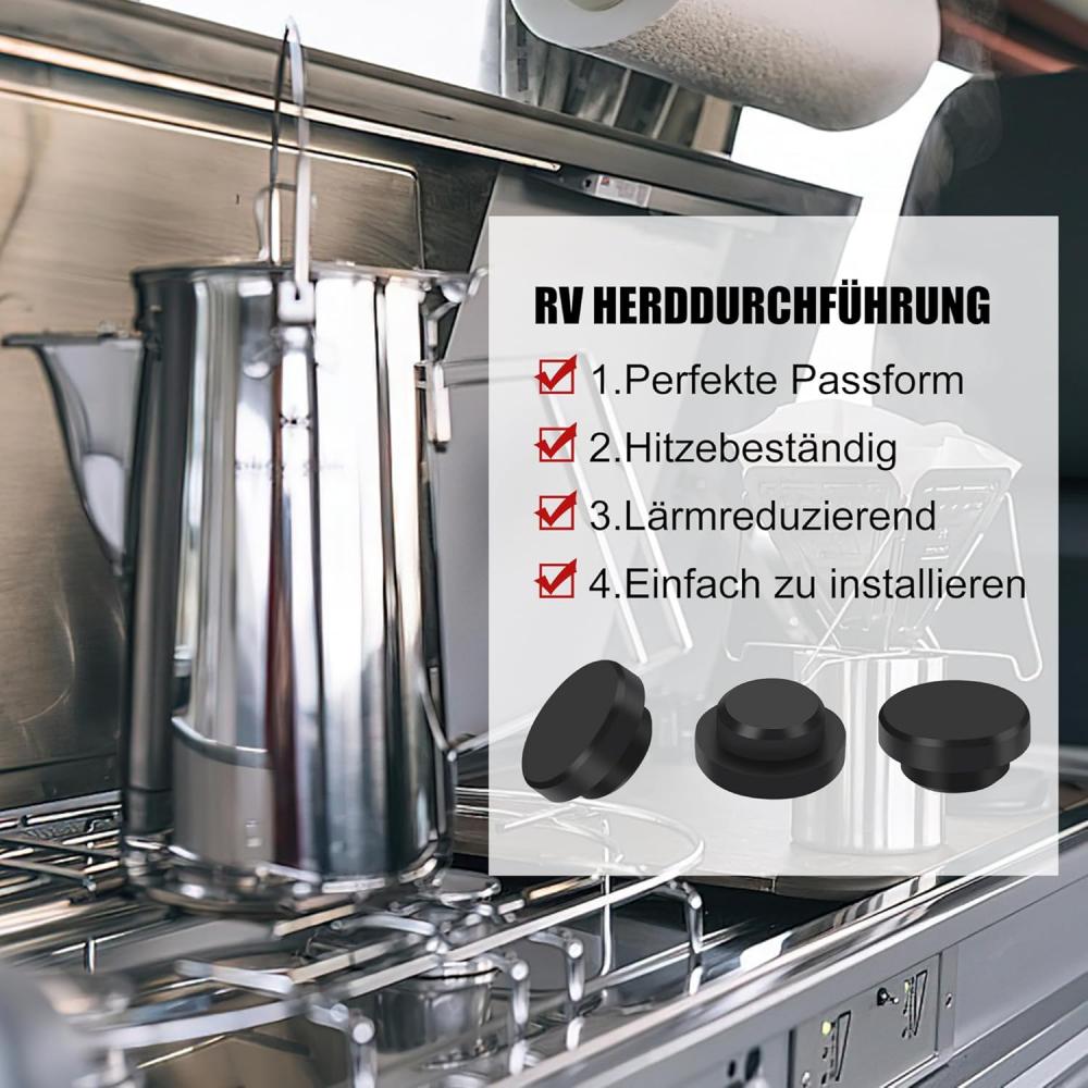 16pcs Protective Rubber Plugs Set RV Kitchenware Gas Stoves Holder Rubber Cover Caps for Dometic Smev Thetford RV Accessories