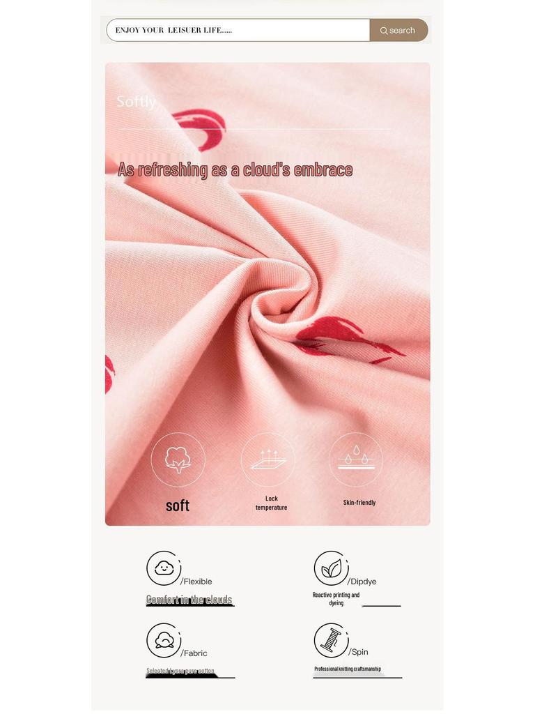 Женский осенний пижамный комплект из лайкры и хлопка – с длинными рукавами и брюками, дышащая и милая девичья домашняя одежда