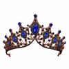 Vintage Rhinestone Queen Princess Crown Alloy Hair Accessories Crystal Tiara Baroque Bridal Headband Christmas