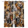 Dog Pug Cartoon Blackout Curtains for Children Kids Home Decor Bedroom Living Room High Shading Window Curtains