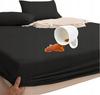 Waterproof Fitted Sheet, Cotton, 200x220 Cm, Waterproof, Black