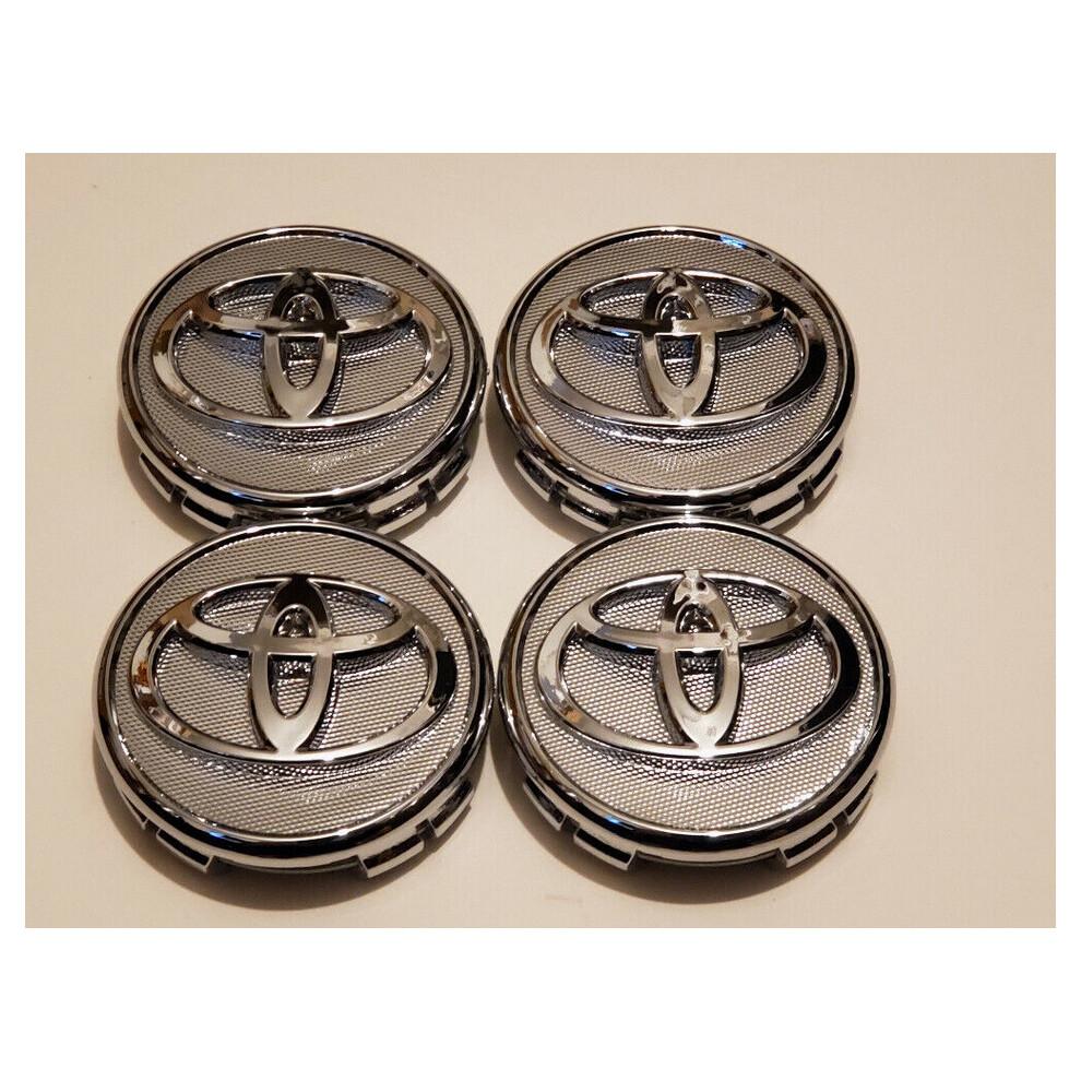 4x TOYOTA WHEEL RIM RIMS CENTER HUB CAPS CHROME LOGO 57MM PRIUS COROLLA