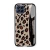 For Samsung A15 A35 A55 A73 S24 Xiaomi 13T 12T 11T Redmi Note 13 Pro 12 11 Pro 12S iPhone 15 16 Women Leopard Pattern Shockproof Tempered Glass Case