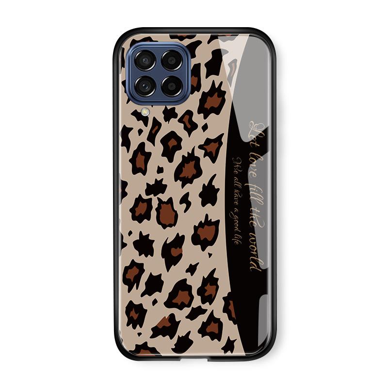 For Samsung A15 A35 A55 A73 S24 Xiaomi 13T 12T 11T Redmi Note 13 Pro 12 11 Pro 12S iPhone 15 16 Women Leopard Pattern Shockproof Tempered Glass Case