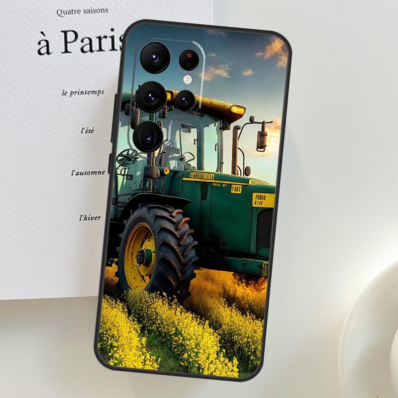 Farm Vehicle Tractor Phone Case For Samsung Galaxy S25 Ultra S9 S10 S20 S21 S22 S23 S24 Plus S24 FE Cover Shell