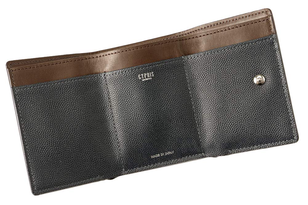 Cypris Perlanera Мини Компактный День Рождения Парень Темно-синий x 8422 Кошелек тройного сложения, Кошелек, Кошелек тройного сложения, Кожа, Мужской подарок, Подарок отцу, Подарок,