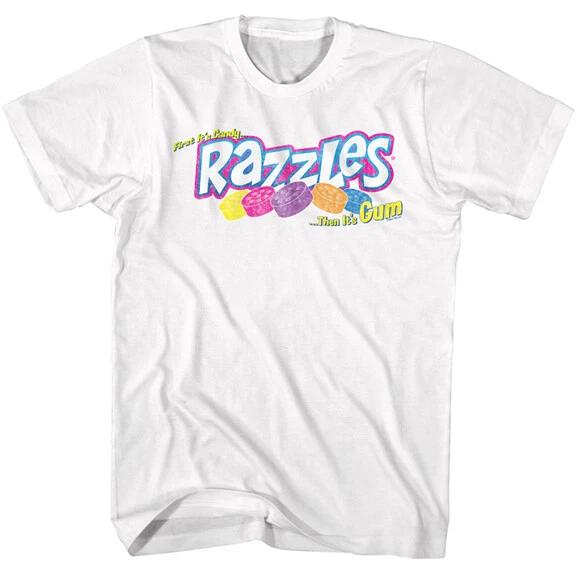 Tootsie Roll Candy Razzles Logo First It's Candy Then It's Gum Men's T Shirt