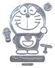3D Car Emblem Custom Stylish and Cute Doraemon Wink Sticker, Decoration, Character,
