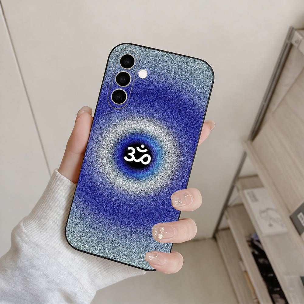 Y-Yoga Aum Om Mandala Elegant Phone Case For Samsung Galaxy A73,A72,A71,A70,A53,A52,A51,Others Soft Black Cover