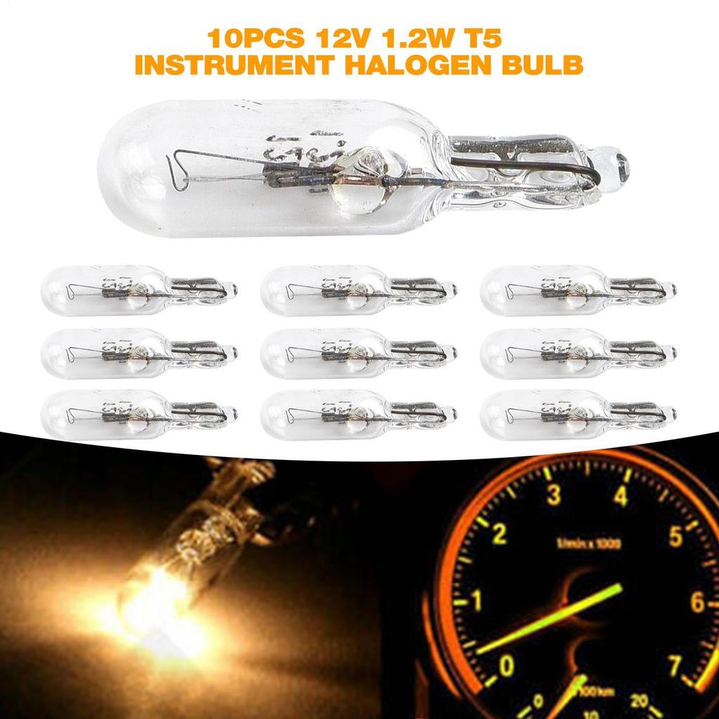 Halogen Bulbs | T5 286 Halogen Bulbs 1.2 Watt 2 Pin,Cluster Gauge Dash Lamp