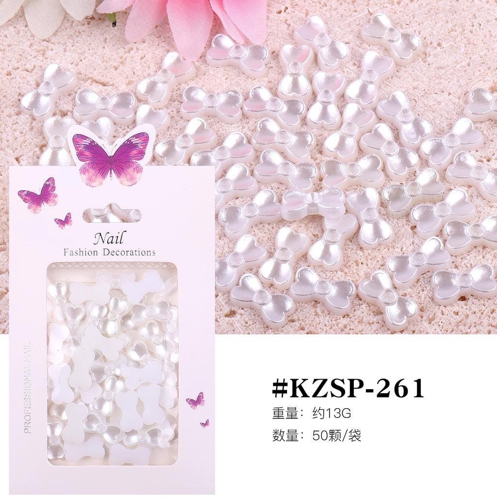 Bagged Three-Dimensional Butterfly Love Nail Art Jewelry Abs Resin Nail Art Pearl Nail Art Decoration Change