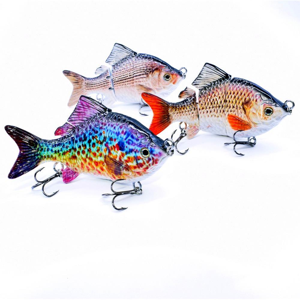 4,5-дюймовые рыболовные приманки, тонущая приманка для плавания, скользящая приманка, приманка для окуня, мускусная приманка, реалистичный крючок для рыбы-солнечника