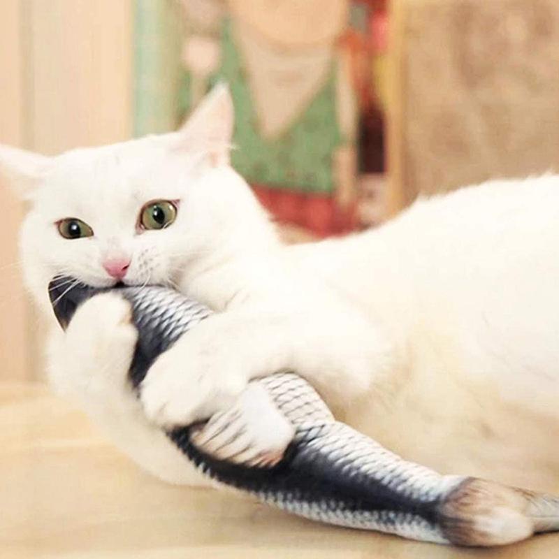 Электронная игрушка для кошки, электрическая, с USB-зарядкой, игрушка-симуляция рыбы, игрушка для жевания для кошки