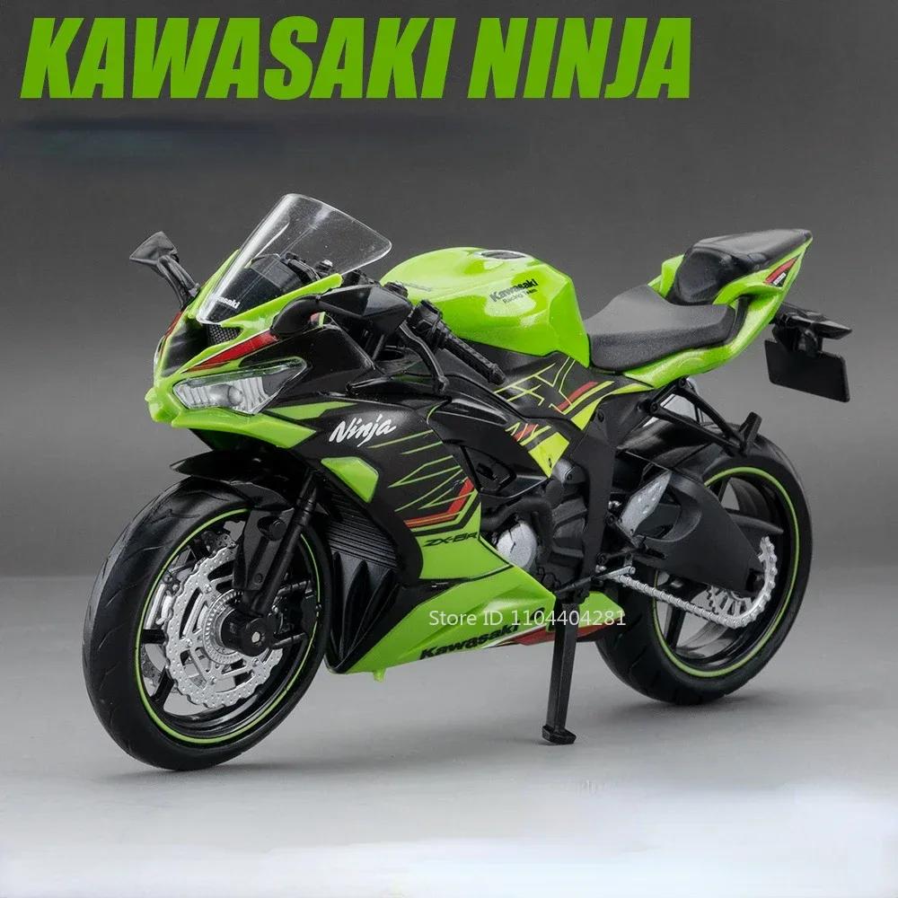1:12 Модель мотоцикла Kawasaki Kx450 Nijia Zx-6r Игрушка Литой сплав Автомобиль Управление передним колесом Амортизация Декоративный Подарок для мальчика