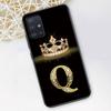 Diamond Crown Letter Case for Samsung Galaxy A52 A12 A53 A51 A32 A21s A22 A31 A72 A02s A13 5G A11 A41 A03s TPU Black Phone Cover
