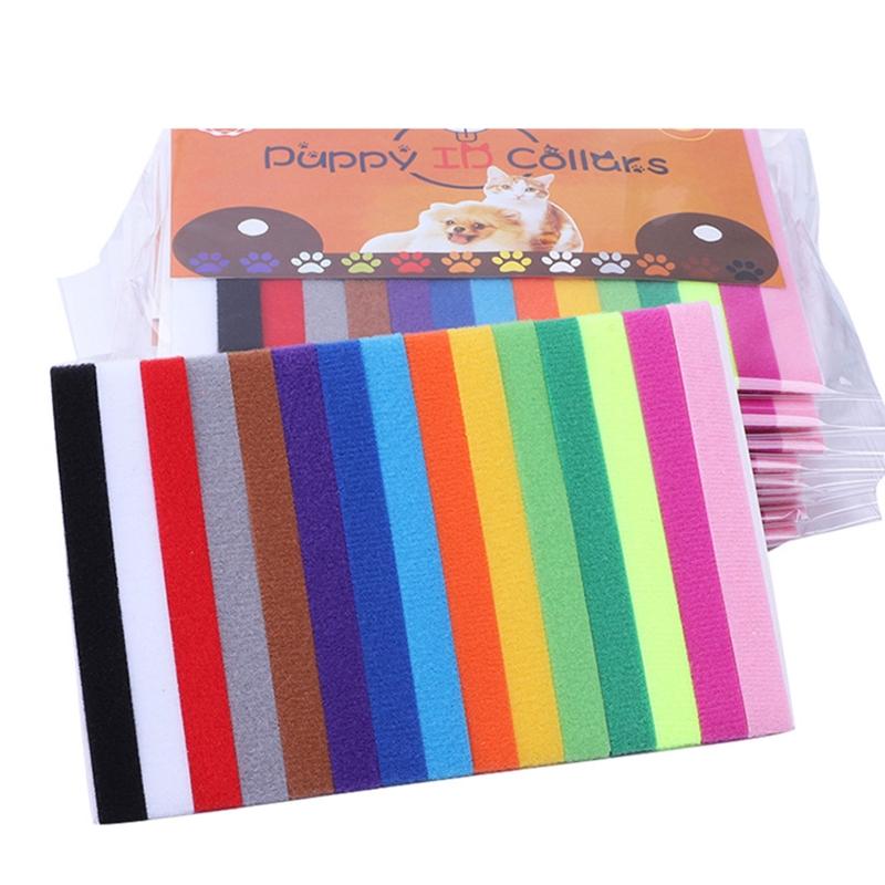 15 Colors Puppy Whelping Collars Adjustable Pet Identification Collars Soft Bands for Newborn Dog for Cat Kitten 3 Sizes